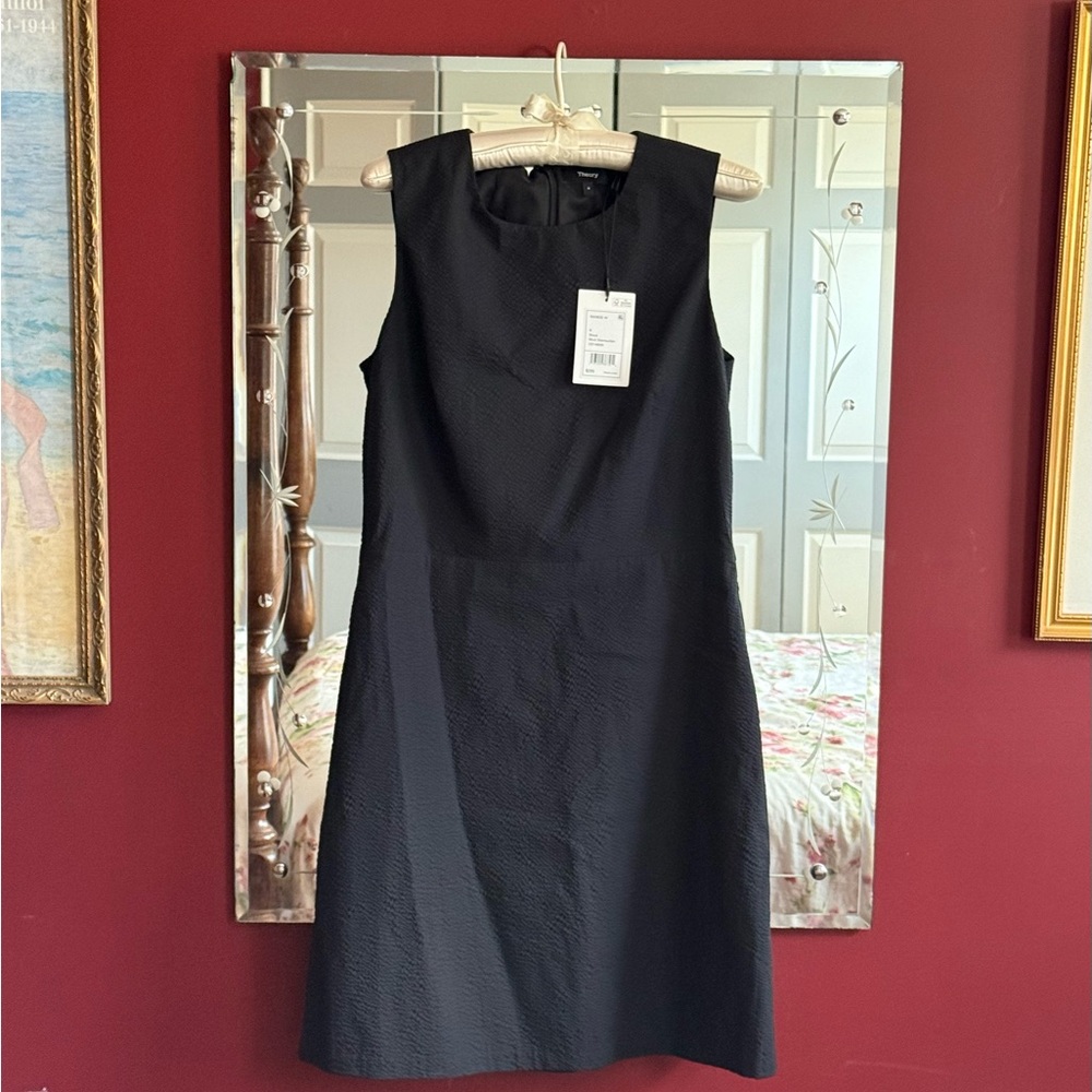 Theory Elegant Black Midi Dress